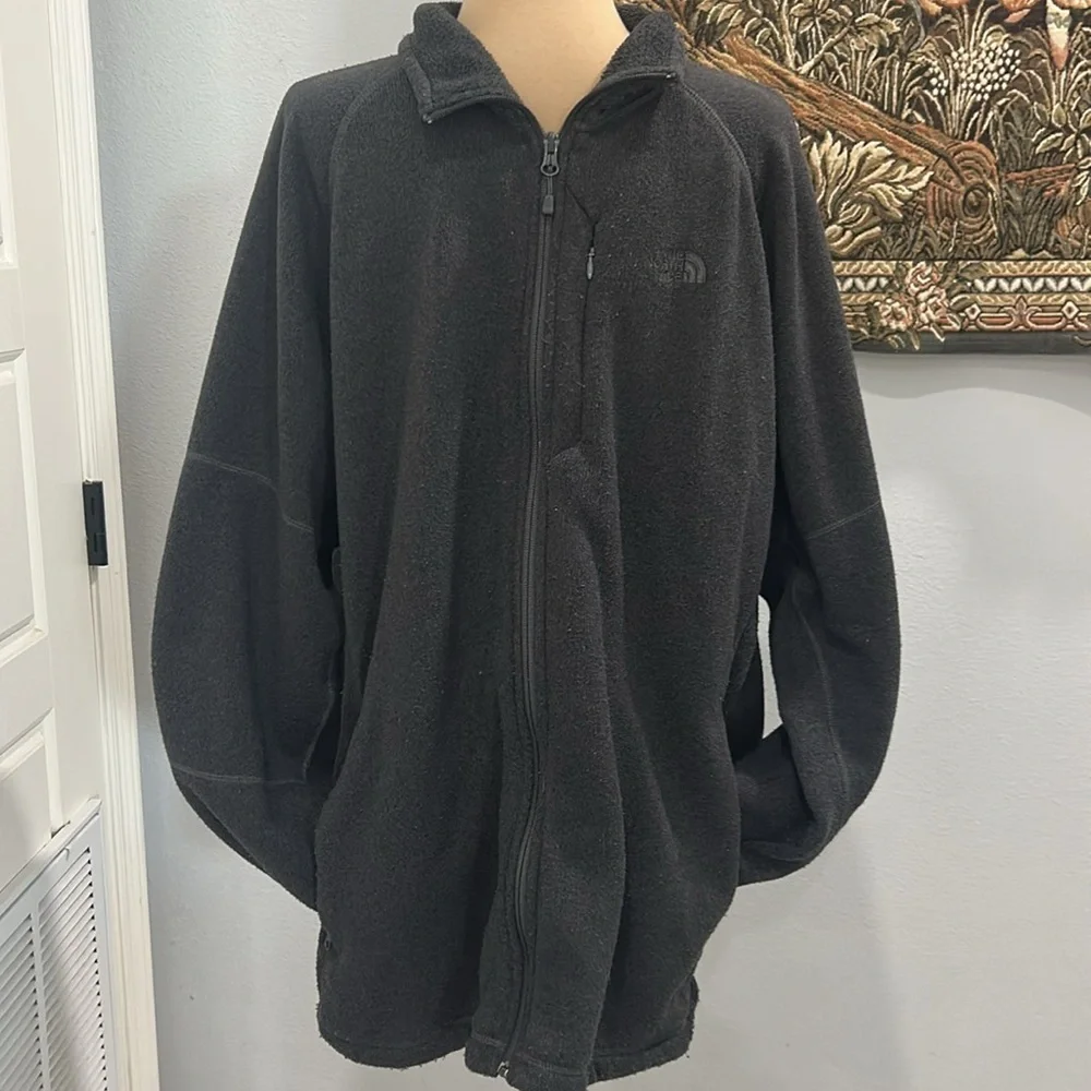 The North Face Grey‎ Full Zip Fleece Jacket. Size XXL